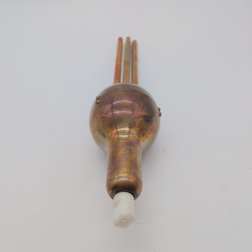 Traditional Hulusi Brass 3 Pipe Flute with Case Chinese - Picture 4 of 6